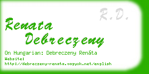 renata debreczeny business card