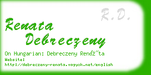 renata debreczeny business card